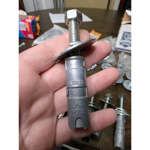5 Pc 5/8”-11 Expansion Shield Concrete Anchor 1” Hole - Picture 15 of 16